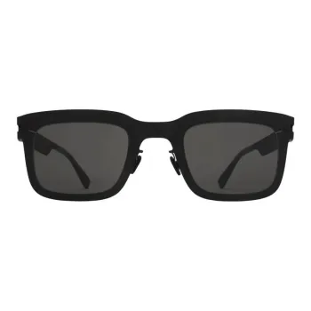 MYKITA Stainless Steel Silicone Round Sunglasses Unisex Black
