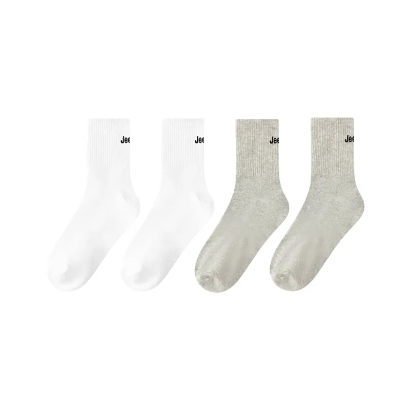 Jeep Mid Calf Socks Unisex 4 Pack-1