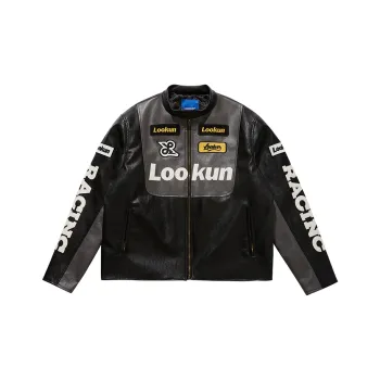 LOOKUN Leather Jackets Men Black