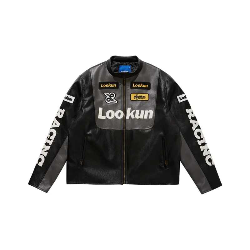 LOOKUN Leather Jackets Men Black-0