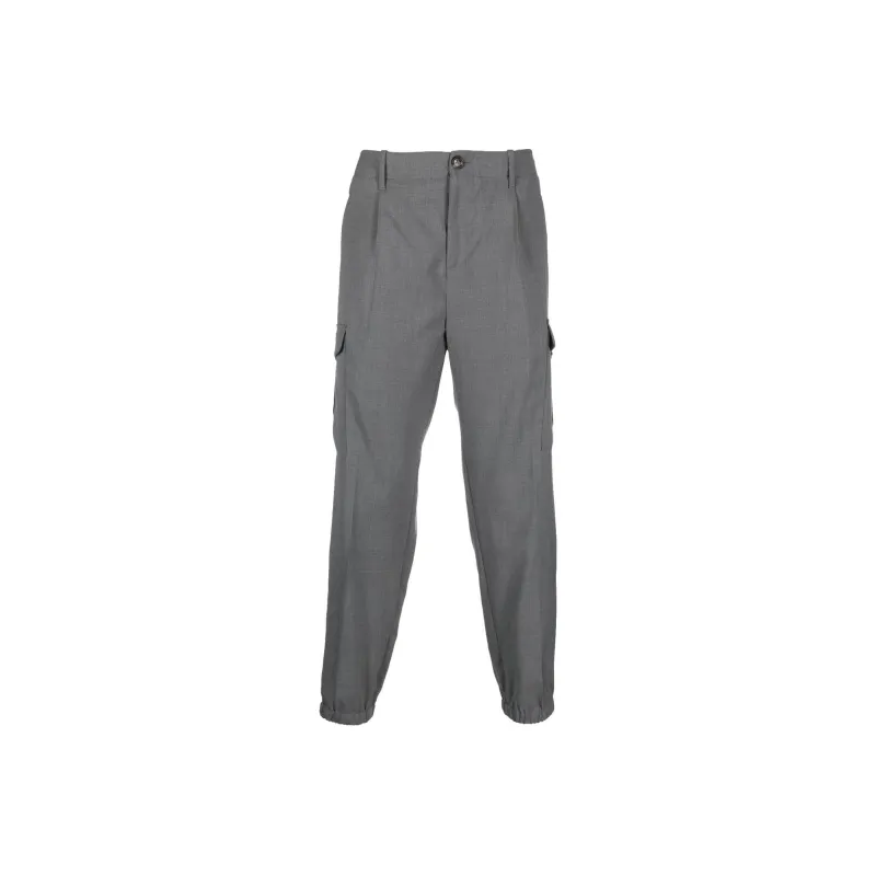 Brunello Cucinelli Zipped-cuff Cotton Trousers-0