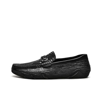 GESENLANG Gommino Loafers Men's Black