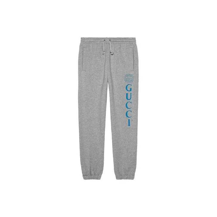 GUCCI Knitted Sweatpants Men Gray-0