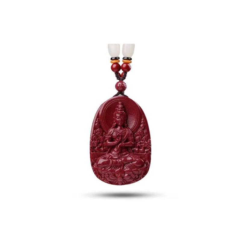 Dora Skewers Cinnabar Jade Pendants Unisex-0