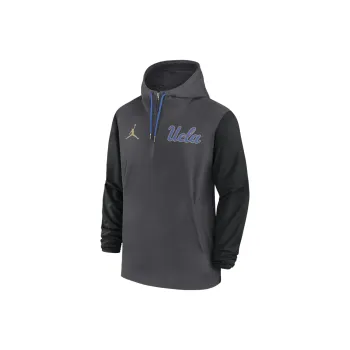 JORDAN Ucla Bruins Sideline Pre Game Player Men's JORDAN College 1/2 Zip Hooded Jacket