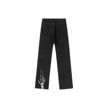 PAINT STAIN Jeans Unisex Black