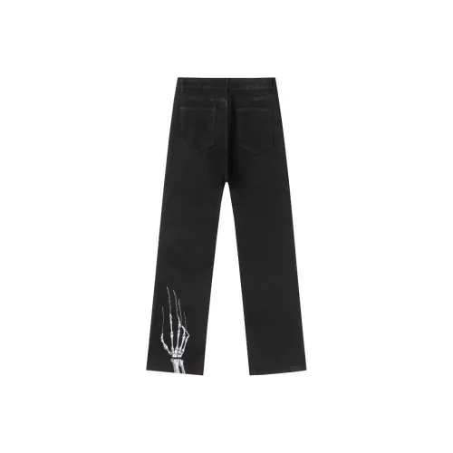 PAINT STAIN Jeans Unisex Black