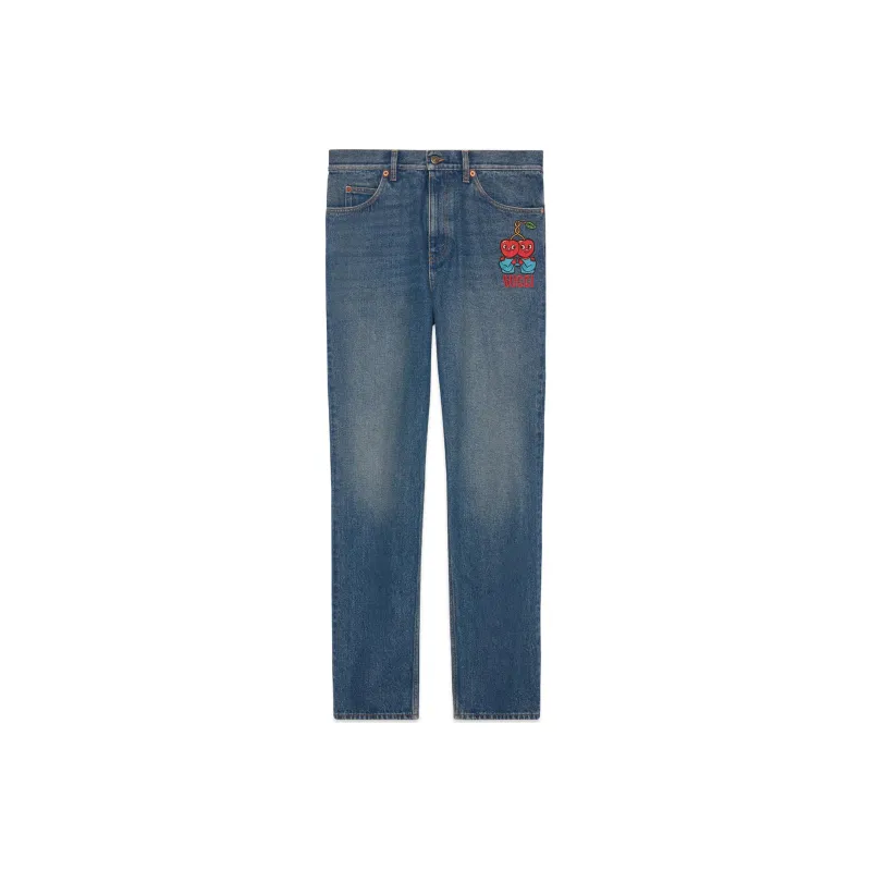 GUCCI Love Parade FW22 Jeans Men's Blue-0