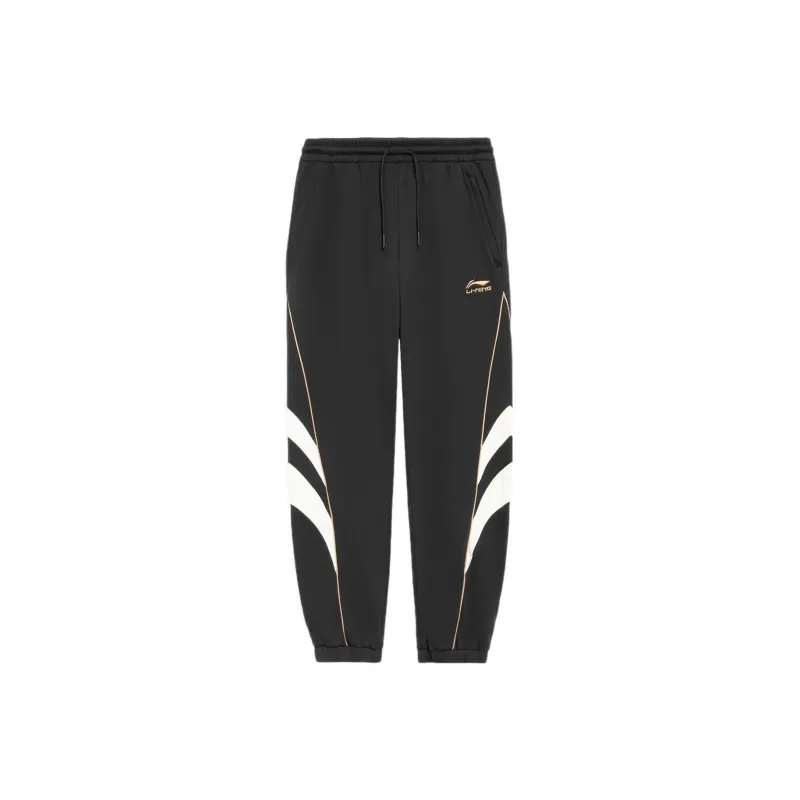 LiNing Sports Life Collection Knitted Sports Pants Men's Black-0