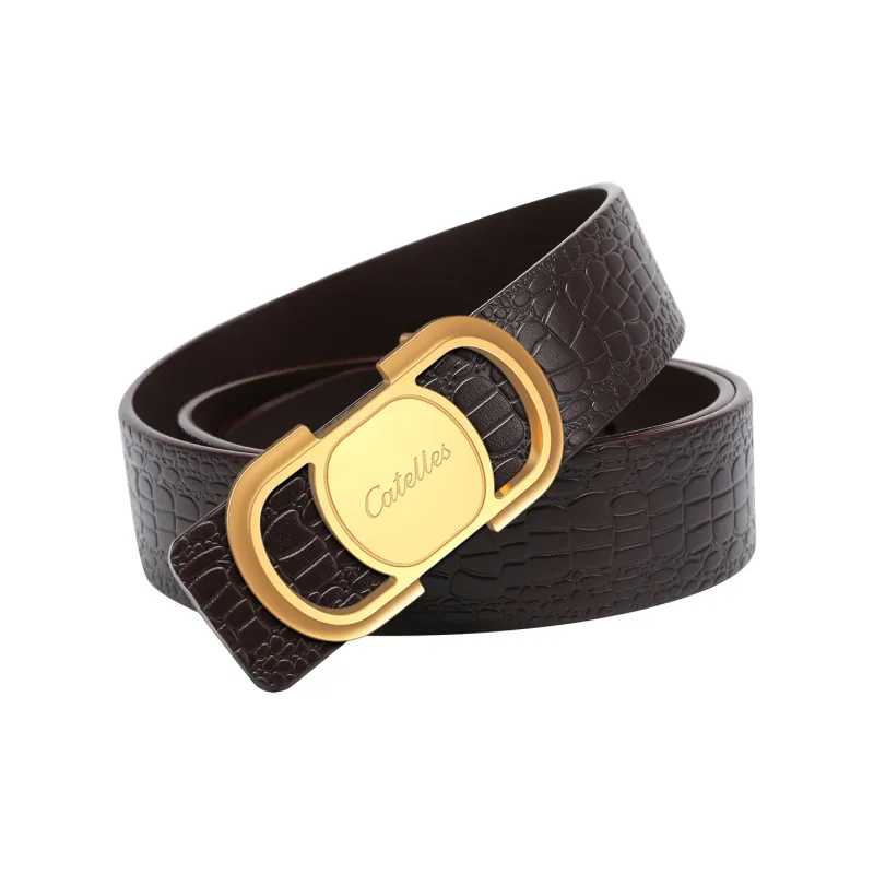 CATELLES Top Grain Cow Leather Belts Men's 3.5cm-7