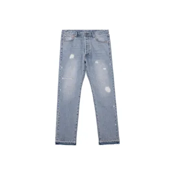 AFGK SS22 Ripped Pants Jeans Unisex Blue