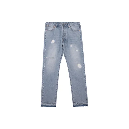 AFGK SS22 Ripped Pants Jeans Unisex Blue