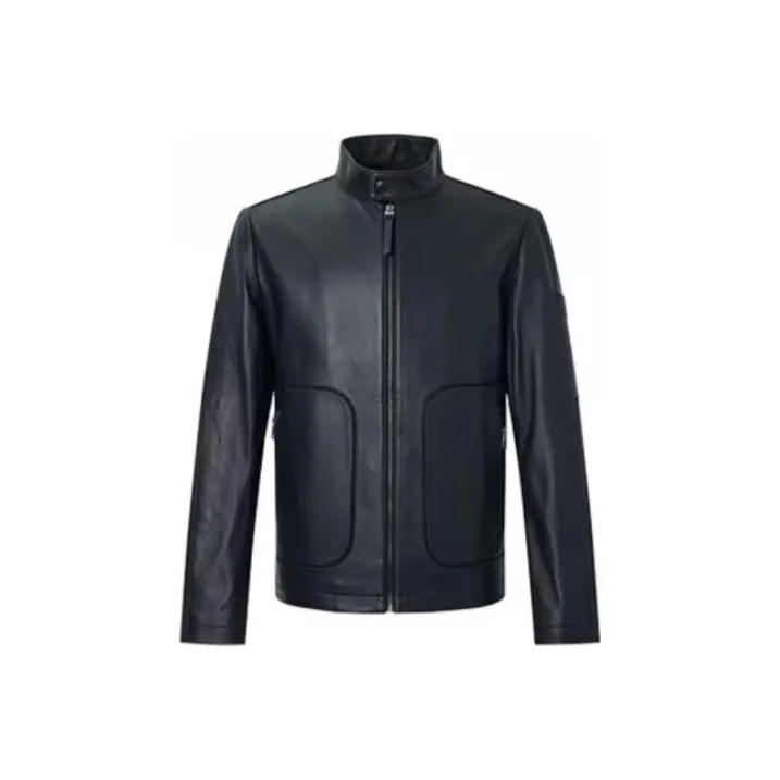 HAZZYS Leather Jackets Men-2