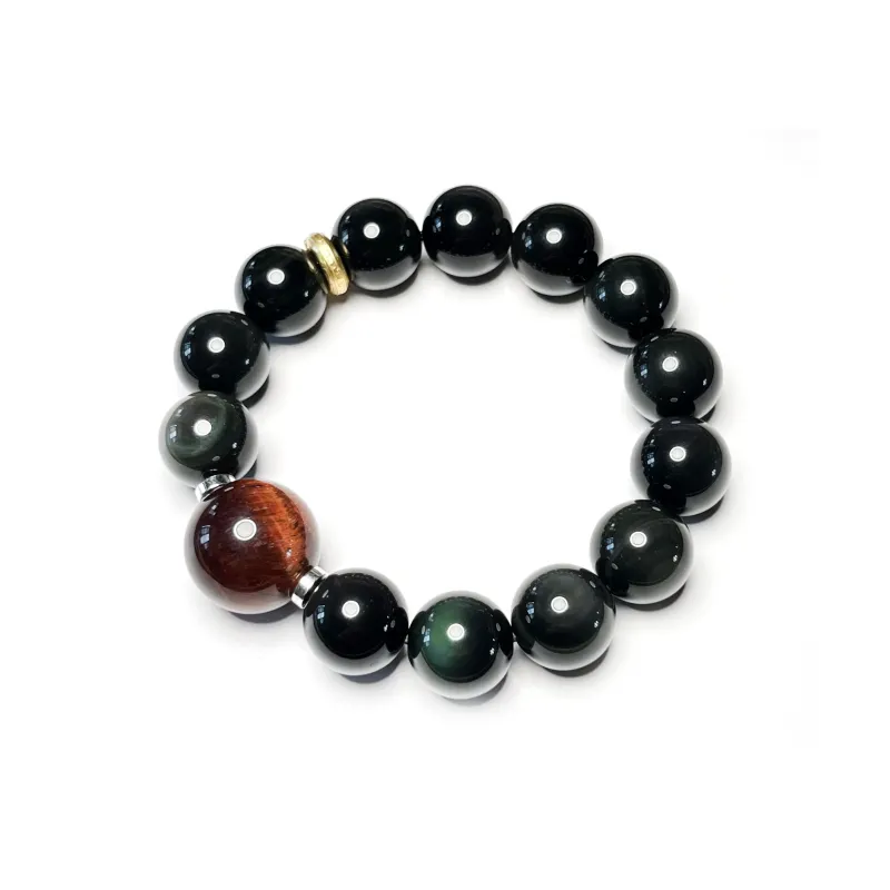 CUIJING Natural Tiger's Eye Stone Jade Bracelets Unisex-3