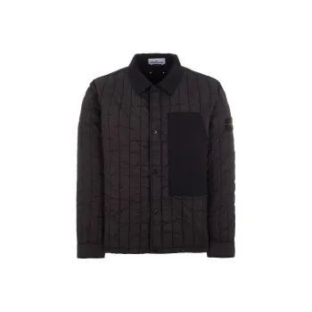 STONE ISLAND Pointed Collared Quilted Jacket