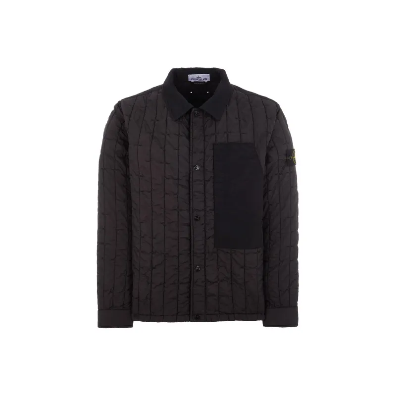 STONE ISLAND Pointed Collared Quilted Jacket-0