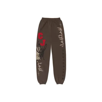 Travis Scott Knitted Sweatpants Unisex Brown
