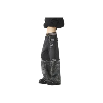 WARNING LIGHT Jeans Unisex Black