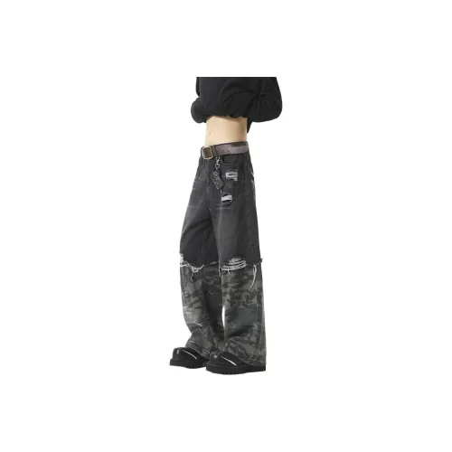WARNING LIGHT Jeans Unisex Black