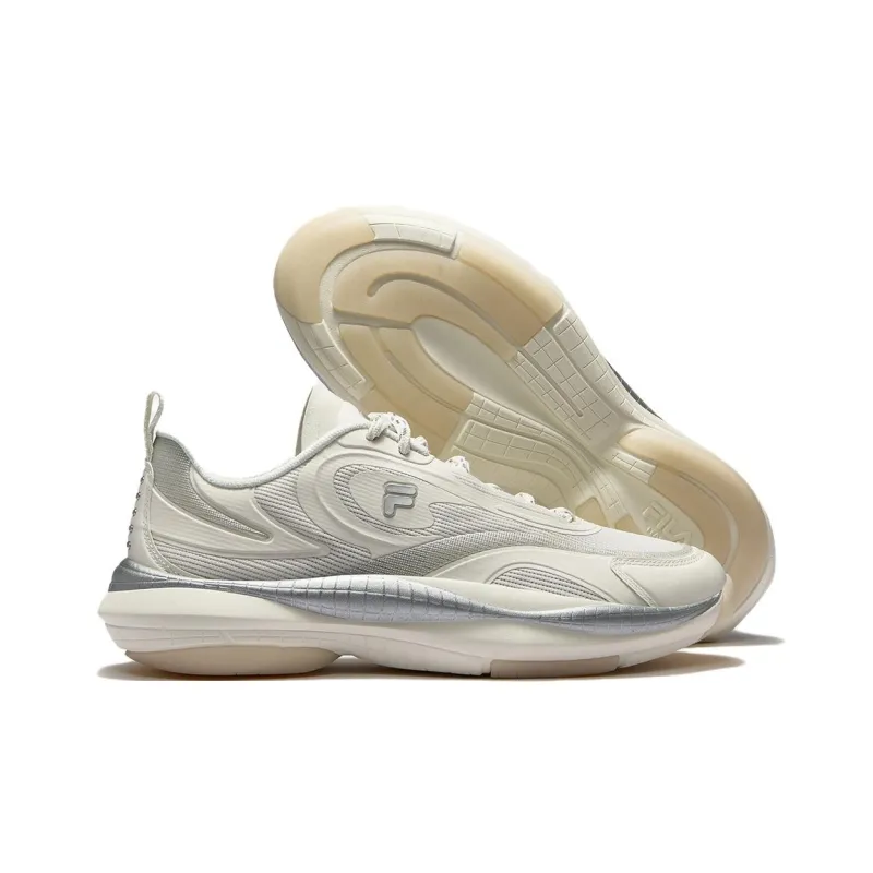 FILA FUSION RAY V Radiation 5th Generation Cushioning, Wear Resistant Low Top Casual Shoes Men's White-3