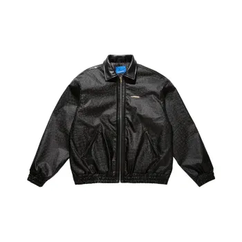 LOOKUN Leather Jackets Unisex Black