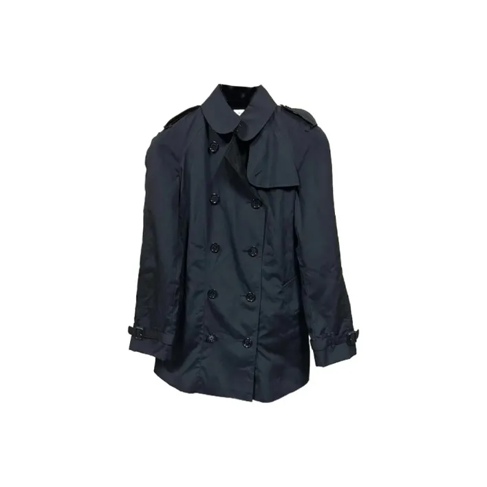Burberry Trench Coat Men's Navy Blue-0