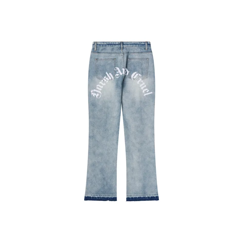 HARSH AND CRUEL Flared Pants Jeans Unisex-0