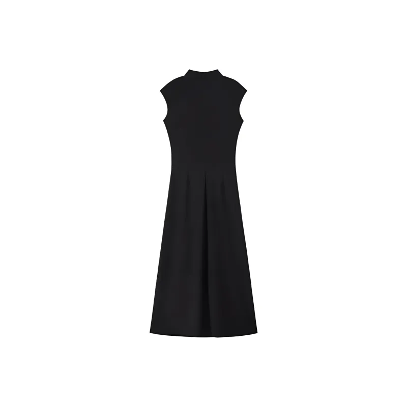 Zukizuki Sleeveless Dress Women's Black-1