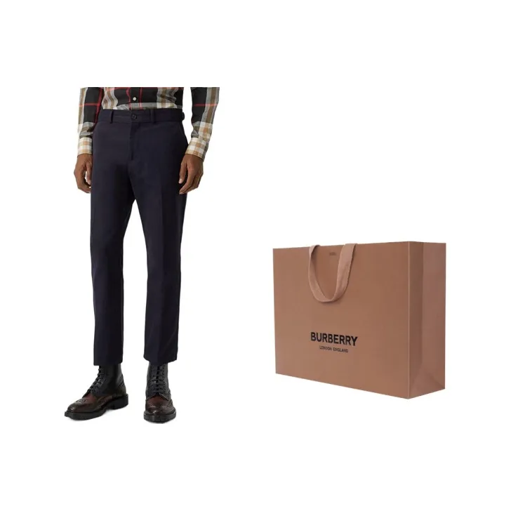 Burberry Casual Pants Men's Dark Marine Blue-3