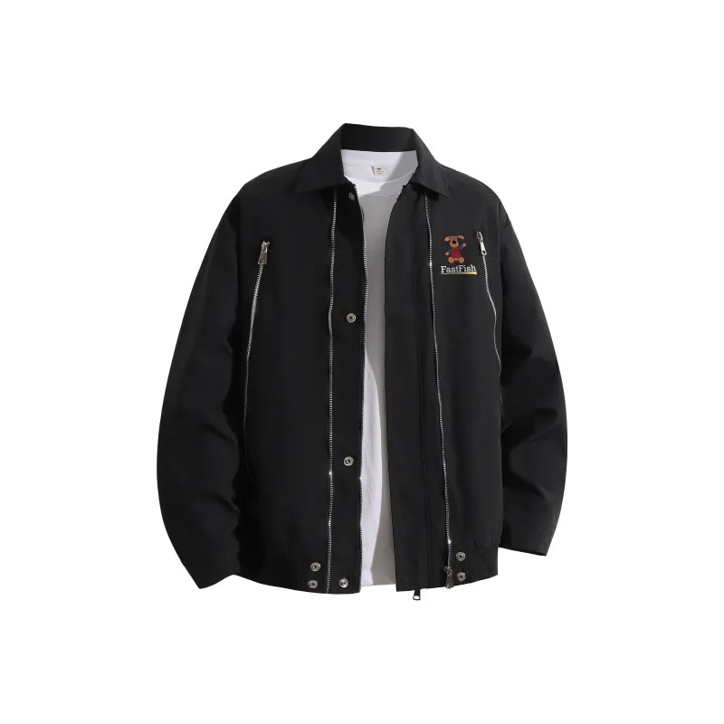 FASTFISH Jackets Coats Unisex Black-0