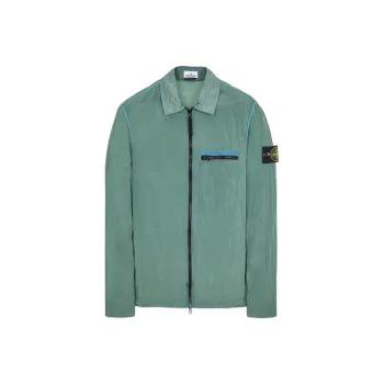 STONE ISLAND Tear resistant Metal Nylon Series Jackets Coats Men's Light Green