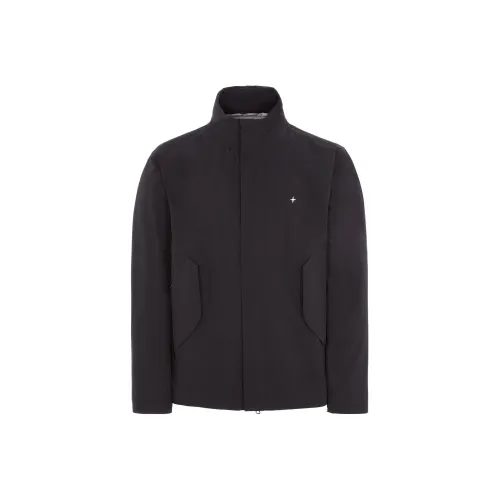 STONE ISLAND Logo Embroidered High Neck Jacket