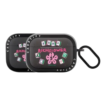 CASETIFY Compatibility With Apple AirPods 4/Apple AirPods Pro 2 Silicone RICH FLOWER. Headphone Cases