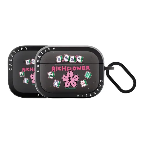CASETIFY Compatibility With Apple AirPods 4/Apple AirPods Pro 2 Silicone RICH FLOWER. Headphone Cases
