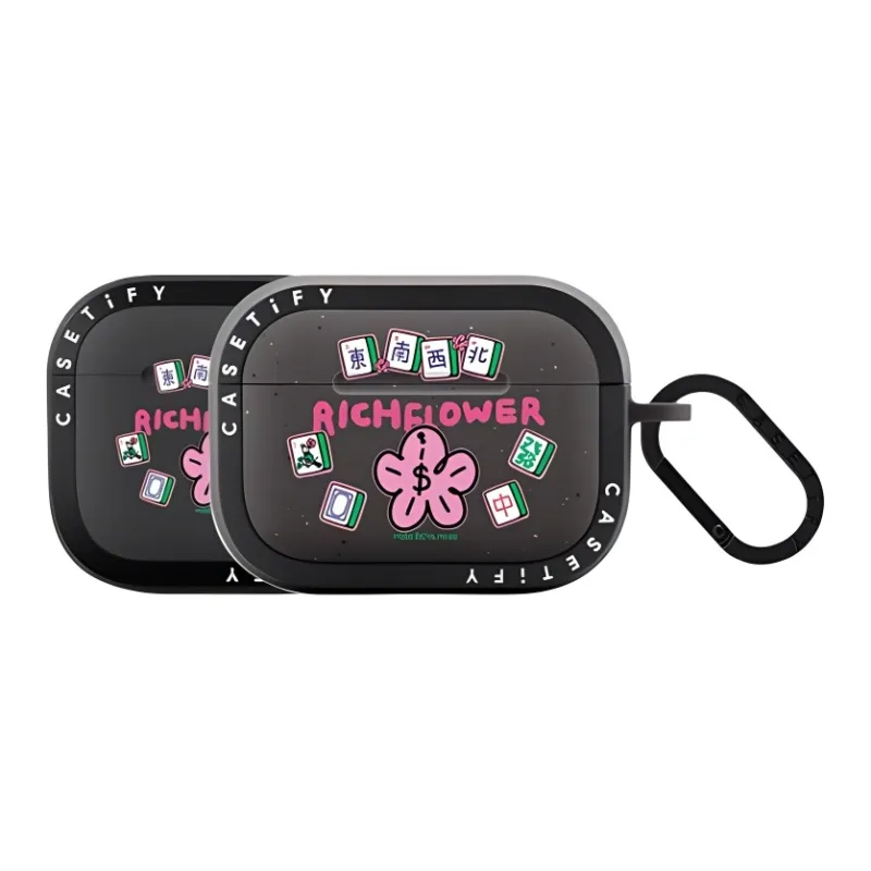 CASETIFY Compatibility With Apple AirPods 4/Apple AirPods Pro 2 Silicone RICH FLOWER. Headphone Cases-0