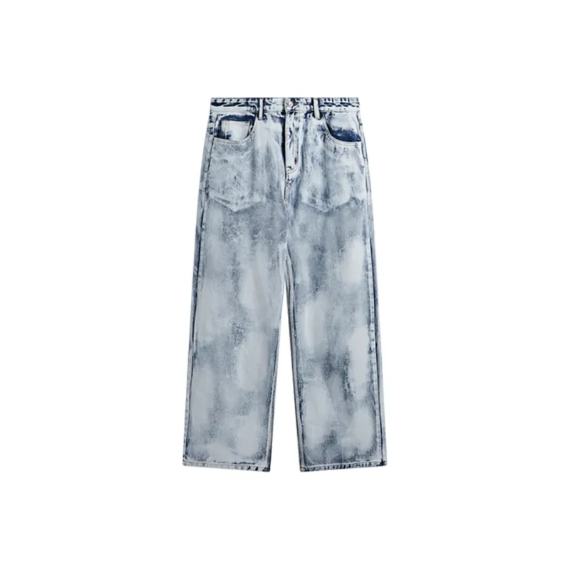 FAIRWHALE Jeans Unisex Blue White-0