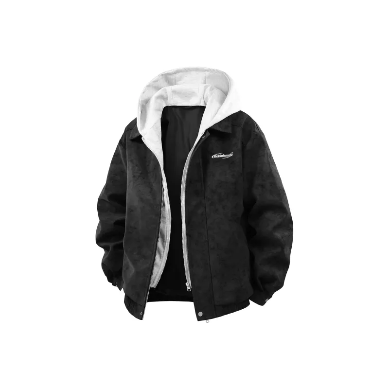 ROBINHOOD Jackets Coats Unisex Pink Black Cap-8