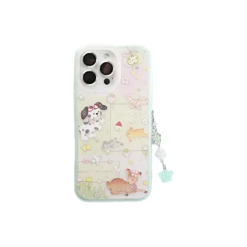 Sopi Acrylic Material Spot Dog Bunny Deer Phone Cases Compatible With IPhone 16/15 Pro Max/Apple 13/14 Pro/Max