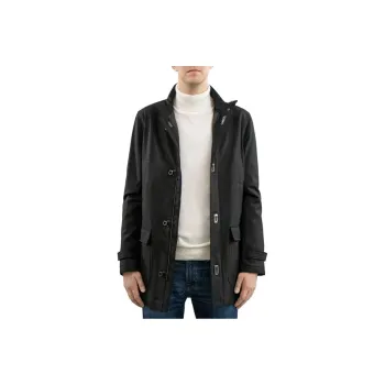 Ferragamo Trench Coats Men Black