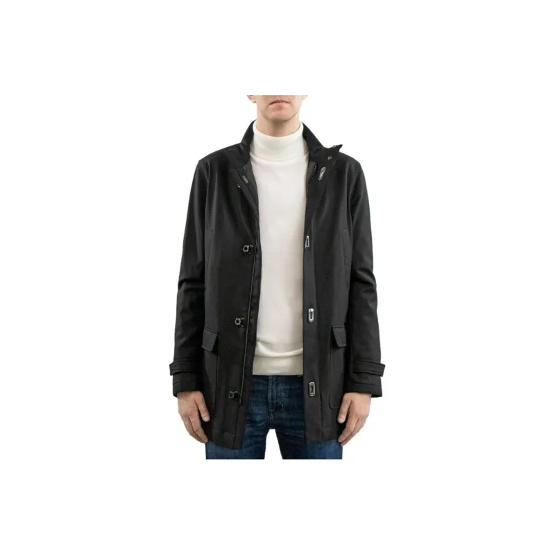Ferragamo Trench Coats Men Black-0