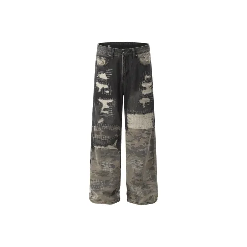 YINLEI Jeans Unisex Black