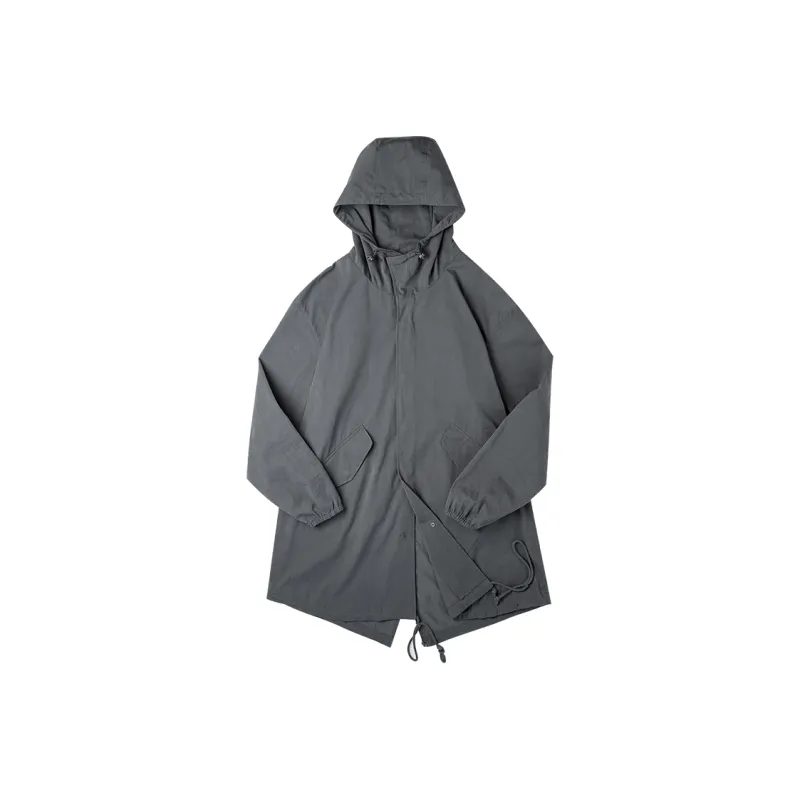 MADEN Trench Coat Men's Blue Gray-0