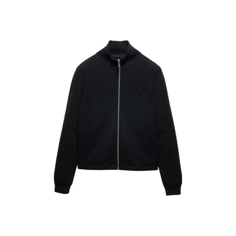 PRADA Wool And Cashmere Zipper Cardigan-0