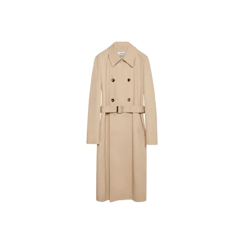 LOEWE Trench Coats Men Beige