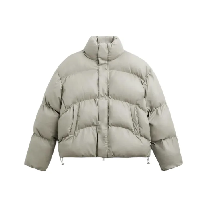 ZARA Puffer Jacket Unisex Beige-0