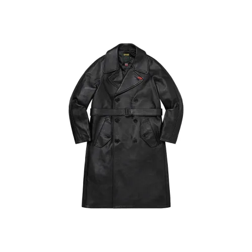 Supreme Schott Leather Trench Coat