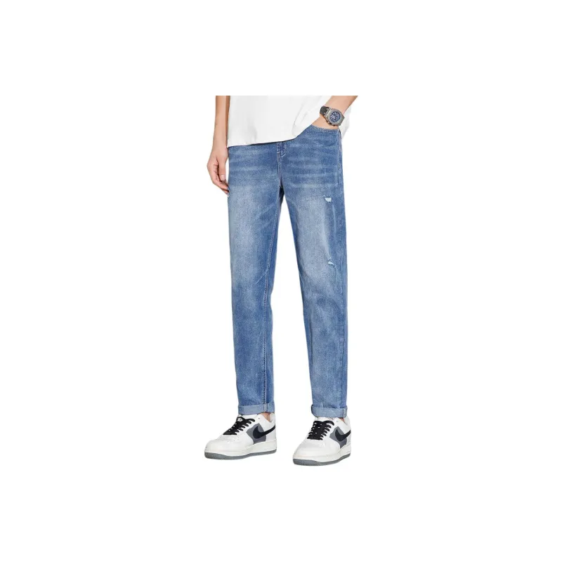 Tonlion Jeans Unisex Light Aqua Blue-0
