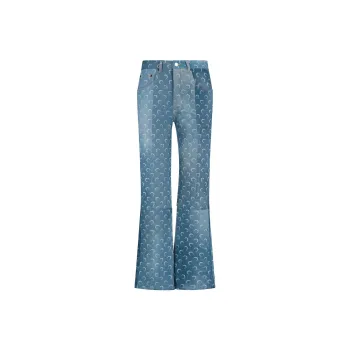 Marine Serre Jeans Men Blue