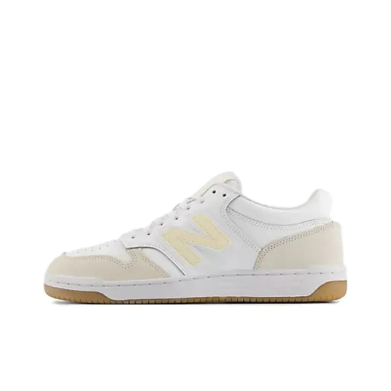 New Balance NB 480 Anti Slip Wear Resistant Low Top Skateboard Shoes Unisex White-0