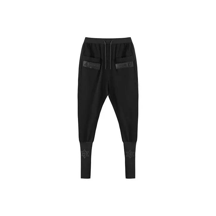 NORVINCY Long Ribbed Elastic Cuff Knitted Sweatpants Unisex-5